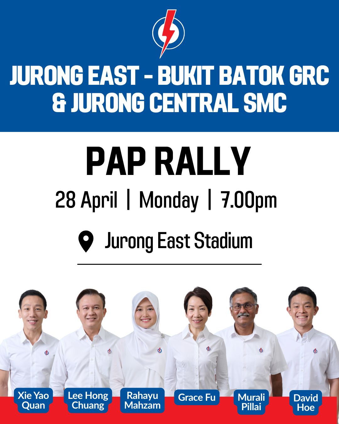 PAP Rally - Jurong East–Bukit Batok GRC & Jurong Central SMC's Banner Image