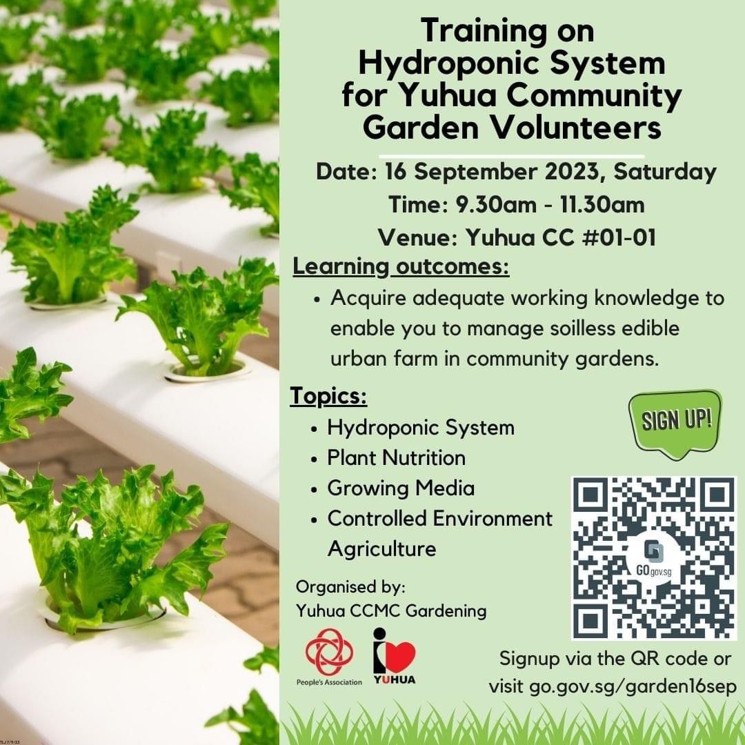 Training on Hydroponic System for Yuhua Community Garden Volunteers's Banner Image