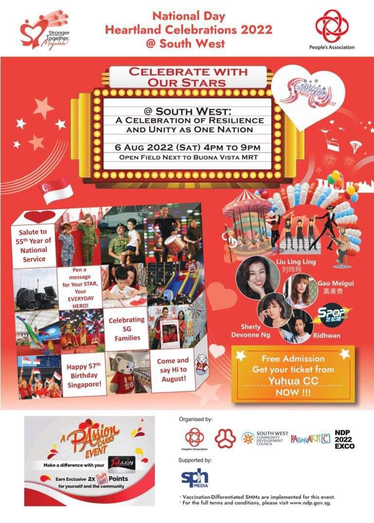 National Day Heartlands Celebration 2022 @ South West's Banner Image