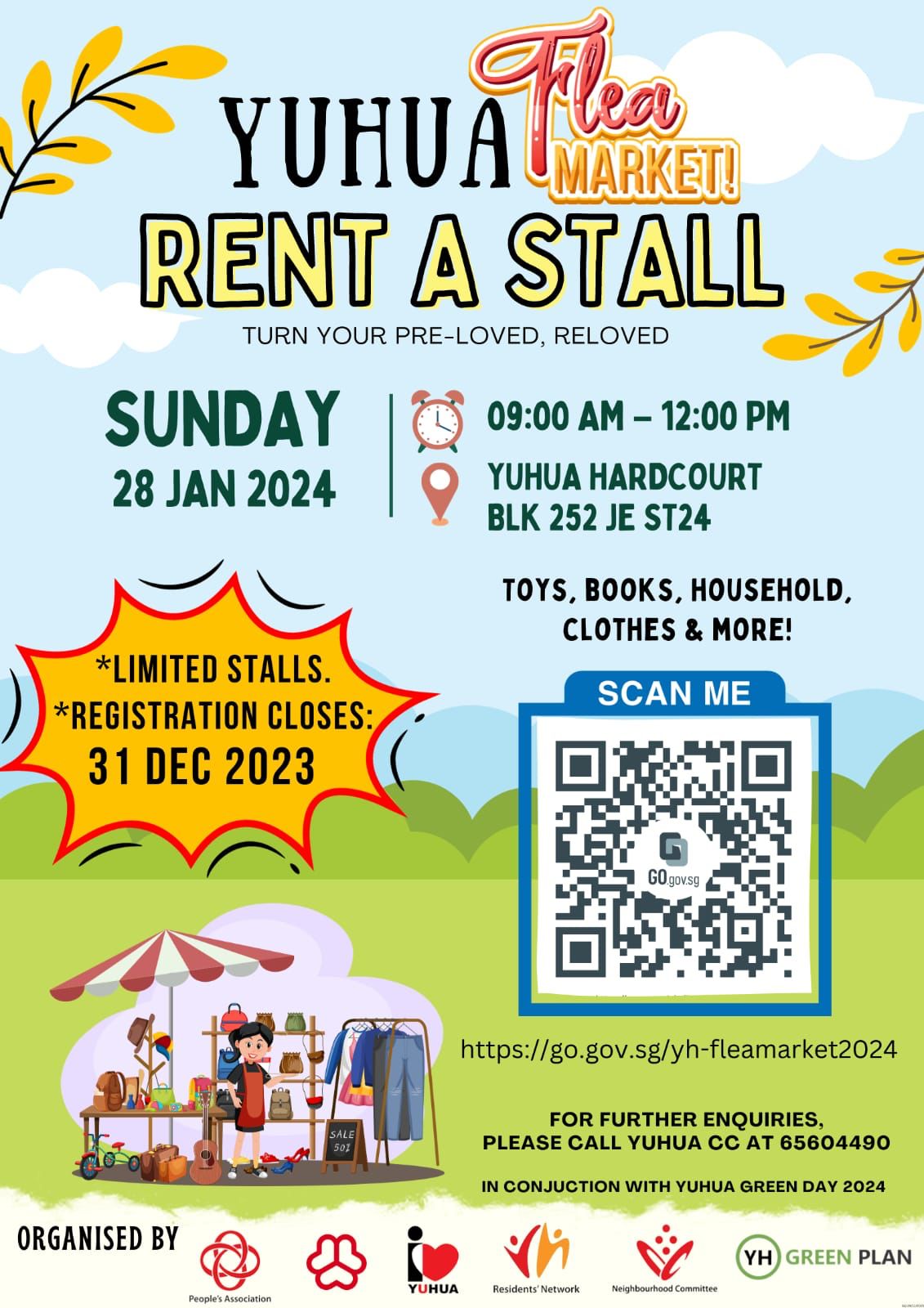 Yuhua Green Day Flea Market - Rent a Stall 2024