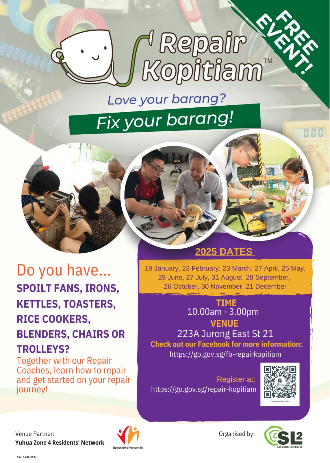 Yuhua Repair Kopitiam 2025 – “Love Your Barang? Fix Your Barang!”